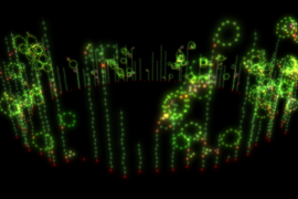 MIT and Northeastern University researchers devised a computer algorithm that can generate a controllability structure for any complex network. The red points are 'driver nodes,' which can control the rest of the nodes (green).