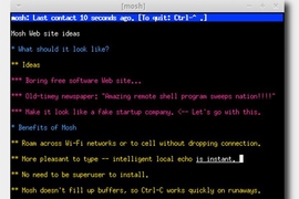 One of Mosh's advantages over SSH, the program it updates for the mobile-computing age, is that it doesn't need to wait for a response from a remote computer before displaying keystrokes on-screen. Mosh's guesses about what to display are underlined until confirmed.