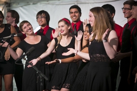 The MIT Chorallaries sang "In Praise of MIT"