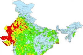 This map shows the salinity levels of the groundwater underlying India. Although the salinity levels found in most of this water is much lower than that of seawater and has little immediate effects on health, they can have long-term impact. The salinity can make the taste of the water so unpleasant that people will often opt to use surface water instead, even if surface water has more serious path...