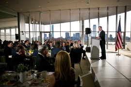 Mayor Marty Walsh at the podium