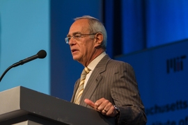 President L. Rafael Reif delivers his opening remarks. 