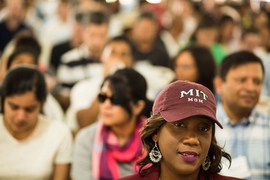 An MIT parent proudly wears the designation.