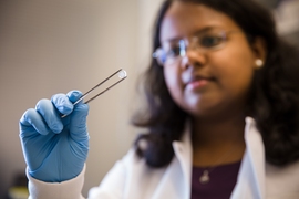 PhD student Anasuya Mandal wasn’t sure about the specific nature of her research until she met Paula Hammond, the David H. Koch Professor of Engineering, who told her about a medical technology called microneedles. “That was the coolest thing I'd ever heard of,” Mandal says. 
