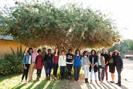 MIT graduate Noam Angrist ’13, second from left, started the non-profit Young 1ove in Botswana to “connect youth to proven life-saving information by taking evidence off the shelf and scaling it up in health and education.”
