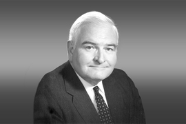 Paul Gray ’54, SM ’55, ScD ’60, a devoted leader at MIT whose lifetime career at the Institute included turns as a student, professor, dean of engineering, associate provost, chancellor, president, and MIT Corporation chair, died September 18th at his home in Concord, Massachusetts, after a lengthy battle with Alzheimer’s disease. He was 85.
