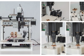 MIT graduate student Will Langford developed a machine that's like a cross between a 3-D printer and the pick-and-place machines that manufacture electronic circuits, but that can produce complete robotic systems directly from digital designs (video in Related sidebar below shows the assembly of a machine from five standard parts).