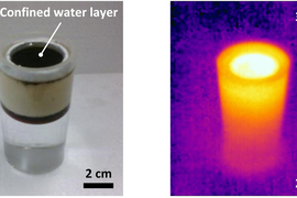 image shows water layer under one sun solar illumination