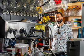 Alex K. Shalek in his lab