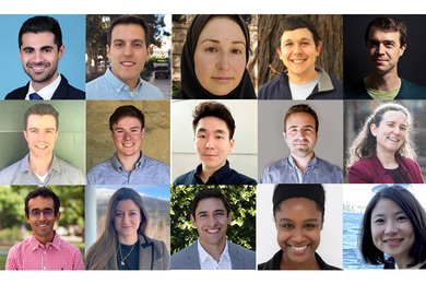 A 5x3 grid of portrait photos of the new School of Engineering faculty